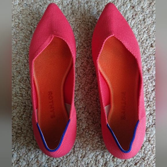 Rothy's the point coral pink flat size 7.5 - Picture 4 of 13